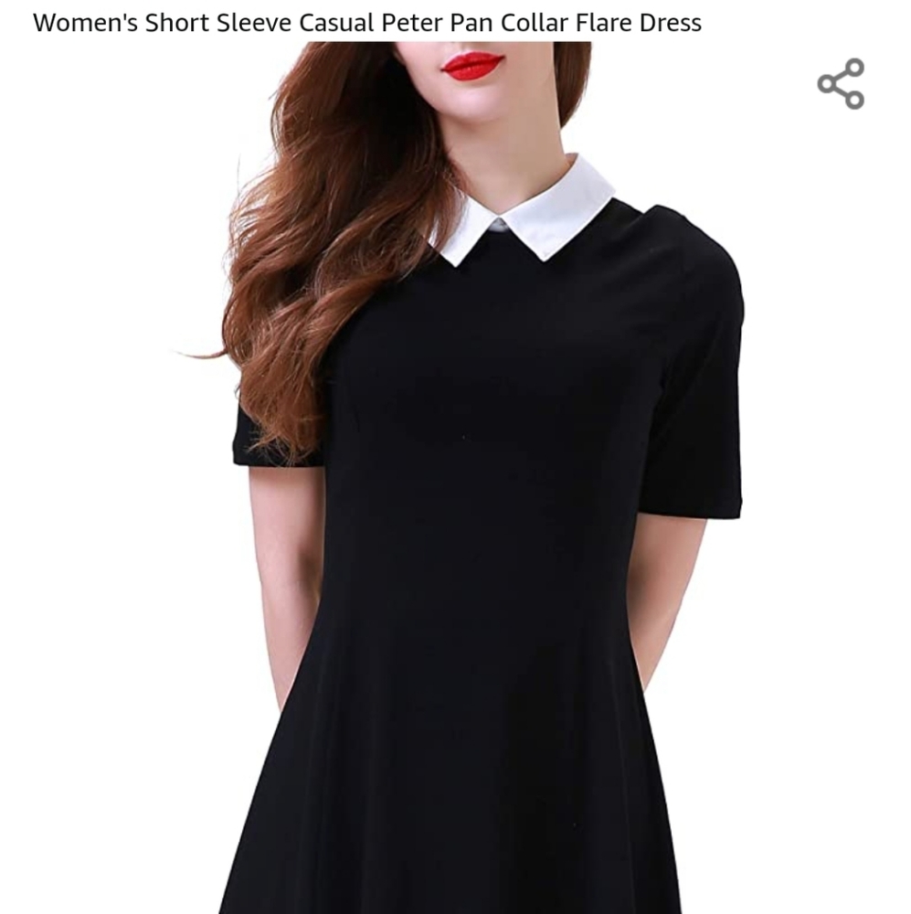 Short sleeve peter pan collar dress